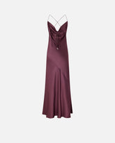 Long slip dress in satin - | Pinko