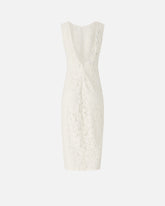 Floral lace dress with plunging rear neckline - | Pinko