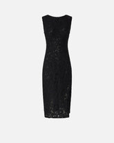 Floral lace dress with plunging rear neckline - | Pinko