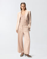 Satin jacket with belt - | Pinko