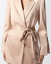 Satin jacket with belt - | Pinko