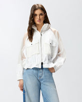 Technical jacket with sheer inserts - | Pinko