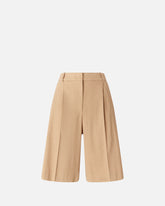 Bermuda shorts with pressed pleat detail - Beige | Pinko