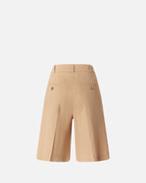 Bermuda shorts with pressed pleat detail - Beige | Pinko