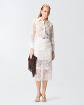 Shirt in tulle and lace - | Pinko