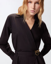Kurzer Jumpsuit mit Gürtel Love Birds - | Pinko