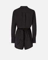 Playsuit in cotton with Love Birds belt - | Pinko