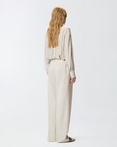 Flowing trousers with pressed pleat detail - | Pinko