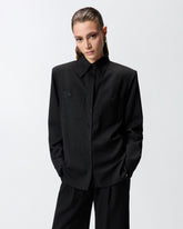 Stretch overshirt with pockets - | Pinko