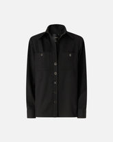 Stretch overshirt with pockets - Black | Pinko