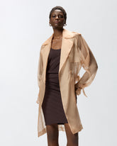 Trenchcoat aus Organza in Seide - | Pinko