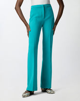 Trousers with pressed pleat detail - | Pinko