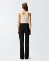 Trousers with pressed pleat detail - | Pinko