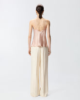 Top in satin with halterneck - Beige | Pinko