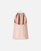 Top in satin with halterneck - Beige | Pinko