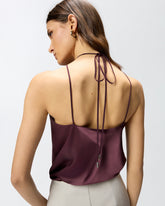 Top aus Satin mit Neckholder-Ausschnitt - | Pinko