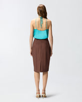 Top in satin with halterneck - | Pinko