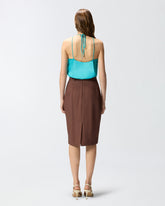 Top in satin with halterneck - | Pinko