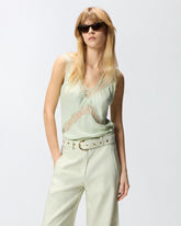 Slip-Top mit Spitze - | Pinko