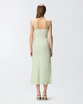 Slipdress-Midikleid mit Streifen aus Spitze - | Pinko