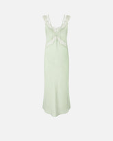Slipdress-Midikleid mit Streifen aus Spitze - | Pinko
