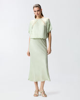 Midikleid mit Details aus Spitze - | Pinko