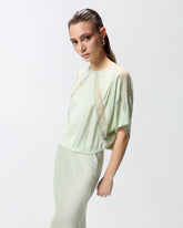 Midikleid mit Details aus Spitze - | Pinko