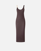 Slim-fit midi dress with jewel strap - | Pinko