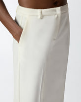 Trousers in canvas with pressed pleat detail - | Pinko