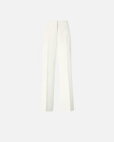 Trousers in canvas with pressed pleat detail - | Pinko