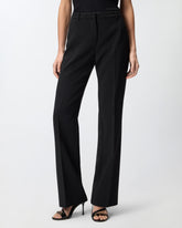 Trousers in canvas with pressed pleat detail - | Pinko