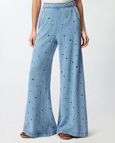 Denim jeans with eyelets - | Pinko