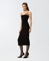 Eng anliegendes Midikleid mit Schmuckstickerei - | Pinko
