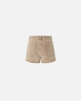 Shorts aus braunem Denim mit Nieten - | Pinko