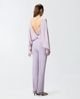 Rückenfreier langer Jumpsuit mit Schmuckkette - | Pinko