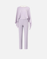 Rückenfreier langer Jumpsuit mit Schmuckkette - | Pinko