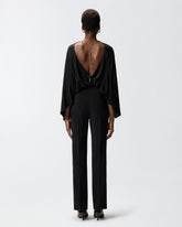 Long playsuit with exposed back and jewel necklace - | Pinko