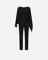 Rückenfreier langer Jumpsuit mit Schmuckkette - | Pinko