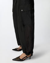 Workwear trousers with sheer inserts - | Pinko