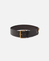 Gürtel aus glattem Leder mit Riemchen 6 cm - | Pinko