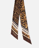 Twilly scarf with leopard print - | Pinko