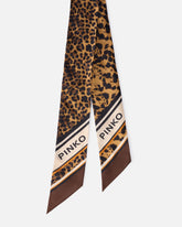 Schmaler Schal mit Leopardenprint - | Pinko