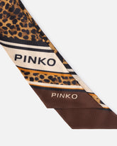 Twilly scarf with leopard print - | Pinko