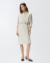 Midi dress with a shirt-style bodice - | Pinko
