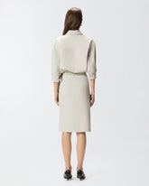 Midi dress with a shirt-style bodice - | Pinko