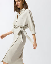 Midi dress with a shirt-style bodice - | Pinko