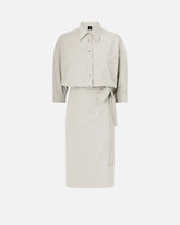 Midi dress with a shirt-style bodice - | Pinko