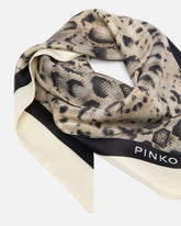 Dreieckiges Tuch mit Snakeprint - | Pinko