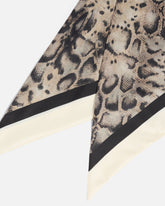 Dreieckiges Tuch mit Snakeprint - | Pinko