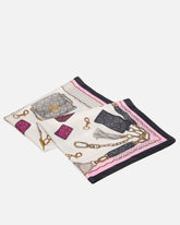 Scarf with bag print - Multicolor Pink-Black | Pinko